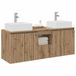 vidaXL Ensemble de meubles de salle de bain 3 pièces chêne artisanal 129 x 41 x 79,5 cm