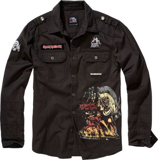 Iron Maiden Luis Vintage Shirt Heren Longsleeve - Zwart - M