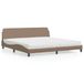 Dover lit avec matelas similicuir couleur cappuccino 200x200 cm