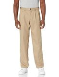 Amazon Essentials Heren Classic-Fit Uitbreidbare Taille Geplooide Jurk Broek