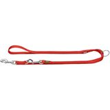 HUNTER Verstelbare leiband van zacht, gripvast nylon, klassiek, 1,0 x 200 cm, rood