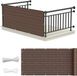 Merkloos Balkon Windscherm - Privacy Scherm Tuinscherm - Inkijk Voorkomen - Dubbele Versterking - 125 x 500 cm - Bruin