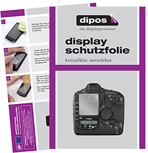 dipos I 2X beschermfolie helder compatibel met Canon EOS 1DS Mark II folie displaybeschermfolie