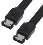 PremiumCord Kabel eSATA-eSATA, 1 m, afgeschermd, zwart