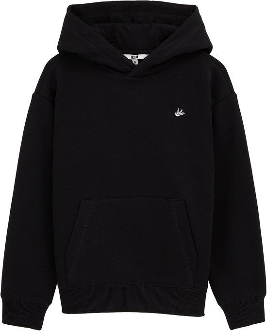 WE Fashion Jongens hoodie met embroidery - Black - Maat 98/104