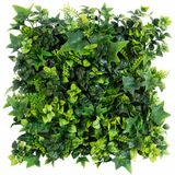 TENAX Synthetische heg voor aan de muur, tuin, verticaal type onderhout, divy 3D-paneel, Saltus, 0,50 x 1 m, combineerbaar voor decoratie en afscherming
