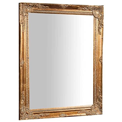 BISCOTTINI INTERNATIONAL ART TRADING Koekjes spiegel ingang barok frame goud 38,5 x 6 x 49 cm Made in Italy | decoratieve wandspiegel | spiegel fotolijst vintage