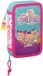 The Bellies Dubbele etui 12.5 x 19.5 x 4 cm Paars Turkoois Wit