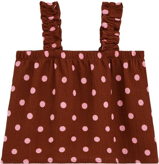 WE Fashion Meisjes singlet met structuur en print