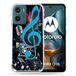 Cokitec Versterkte hoes voor Motorola G05 / E15 Muziek Cle Sol Blauw