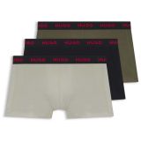 HUGO Boxershorts lichtbeige / rood / zwart