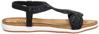 SUB55 Schuurman-Schoenen SUB55 Platte Sandalen Dames Zwart Maat 40