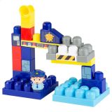 ColorBaby 47761 Blocs de construction pour enfants, police, commissaire, 20 pièces, grandes couleurs vives, incluant figurine de police et autocollant, jouet