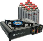 Eurocatch Outdoor Gas Kooktoestel - 2 Brander - Incl. 12 Gasbussen