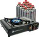 Eurocatch Outdoor Gas Kooktoestel - 2 Brander - Incl. 12 Gasbussen