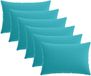 vidaXL - Kussensloop - 6 stuks - HEERLEN - Turquoise - 50 x 80 cm - Polyester