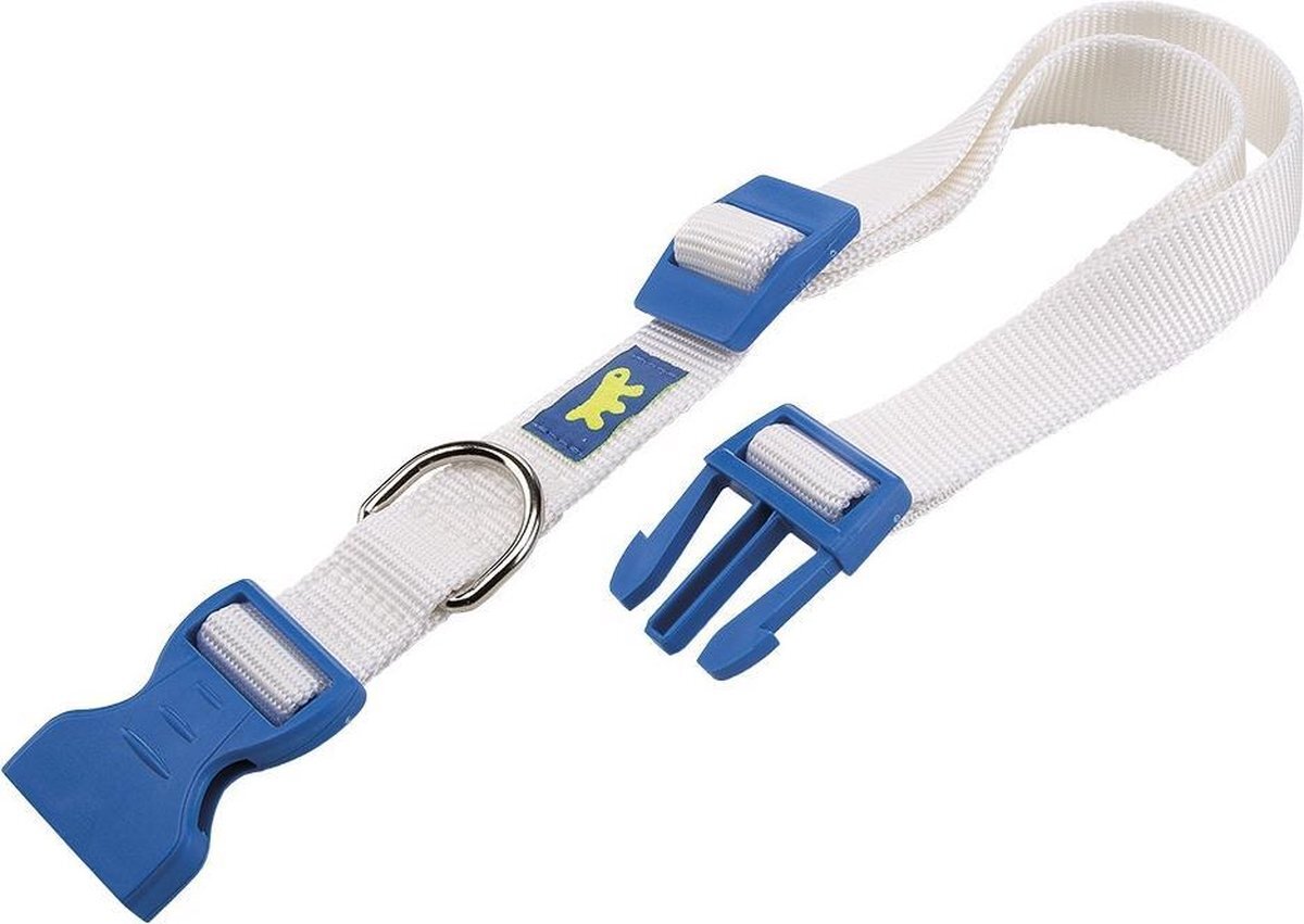 Ferplast Hondenhalsband Club 32 X 1 Cm Nylon Wit/blauw wit, blauw