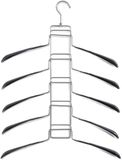 Multiple ruimtebesparende kleerhangers van metaal, overhemdenhangers, metalen hangers, meervoudige kleerhangers, kledinghanger voor kledingkast, 43 x 58,5 cm, zilver