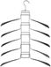 Multiple ruimtebesparende kleerhangers van metaal, overhemdenhangers, metalen hangers, meervoudige kleerhangers, kledinghanger voor kledingkast, 43 x 58,5 cm, zilver