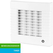 RestantOutlet Badkamerventilator Ø 125 mm Louvre met bewegingsensor en timer wit