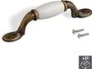 Emuca Poignées de meuble, entraxe 76 mm, Zamak et céramique, Bronze, 20 pcs.