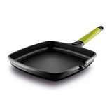 Castey Fundix 27 x 27 cm Nonstick gegoten aluminium inductie grillplaat met Kiwi verwijderbare handgreep