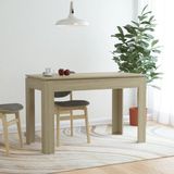 vidaXL Eettafel 120x60x76 cm Bewerkt Hout Sonoma Eikenkleurig