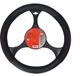 Carpoint Housse de volant auto - PU cuir noir avec rouge - 37-39 cm diamètre