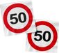 Folat Servetten Verkeersbord 50 - 20 stuks - 33 x 33 cm