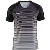 Craft Pro Control Stripe Shirt Korte Mouw Heren - Zwart / Zilver | Maat: XXL