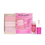 Revolution Candy Glam Duo, Pink Shimmer lipolie & glowpalette