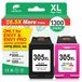 HP Cartouches d'encre recyclées 305XL (lot de 2) pour les modèles 2710, 2720 et 2721