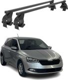 Menabo Barre de toit pour Skoda Fabia III, années modèle 2015-2020, couleur noir