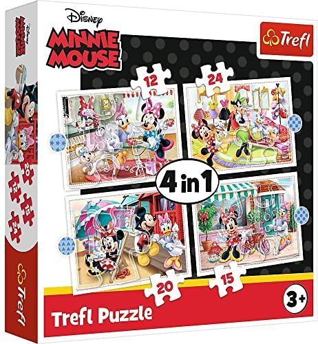 Trefl Puzzel, Disney Minnie, 4 Sets, 12-24 stukjes, Vanaf 3 jaar