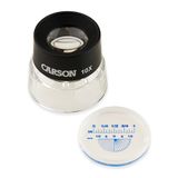 Carson LumiLoupe 10x Standloep met Meetschaal en Dradenkruis, Ideaal voor het Bekijken van Munten, Postzegels, Foto's, Miniaturen, Dia's, Elektronica (LL-20)