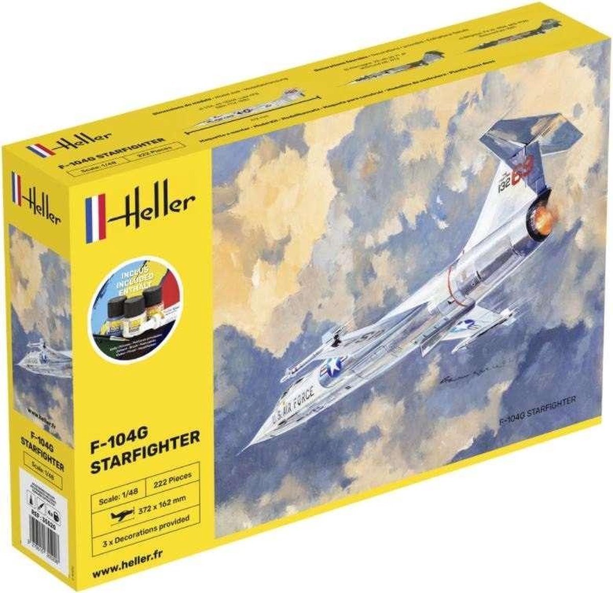 Heller 1:48 35520 F-104G Starfighter - Starter Kit Plastic kit