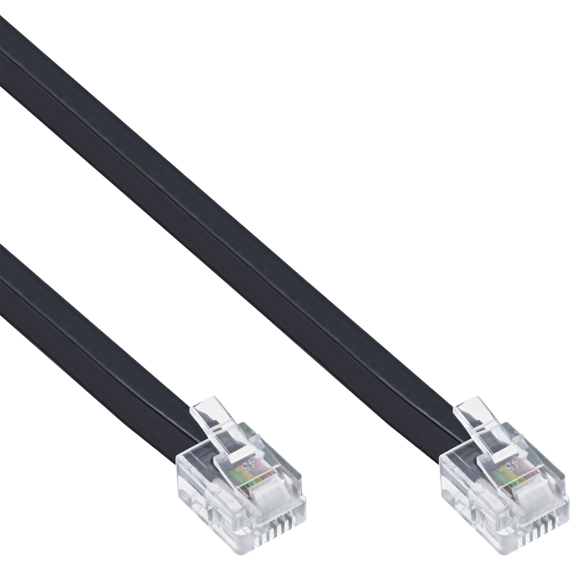 Inline 18848A Telefoonkabels Zwart 0,5 m