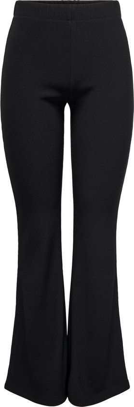 ONLY ONLFEVER RIB FLARED PANTS JRS NOOS - Flared broek - Zwart - Maat L X L30