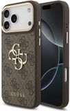 Guess Backcover hoesje voor Apple iPhone 18 Pro Max - bruine 4G PU met Big 4G Classic Logo