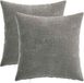 vidaXL Kussensloop 2 st HEERLEN Donkergrijs 35 x 35 cm Chenille Stof