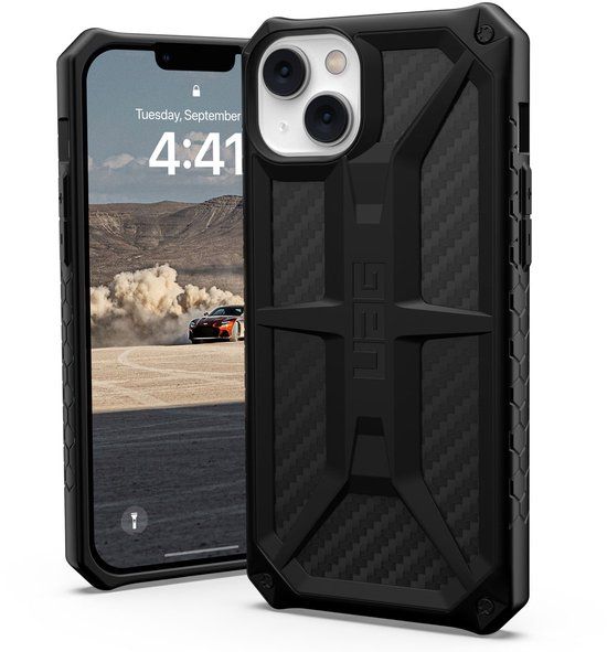 Urban Armor Gear Monarch iPhone 14 Plus Hoesje - Carbon Zwart