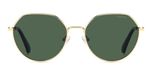 Polaroid PLD 8074/S Enfant Lunettes de Soleil Doré Rondes Vert Polarisé 54mm