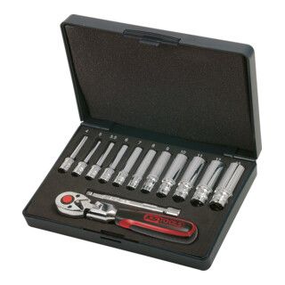 KS Tools 1/4" CHROMEplus Socket Set, 13-Piece