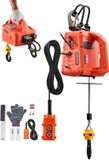 VEVOR Elektrische Lier, 500 Kg Hefvermogen, 3-In-1 Elektrische Takel, 1500 W, 7,6 M Hefhoogte, 5 M/Min, Met Handmatige, Bedrade en Draadloze Afstandsbediening