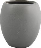 MSV Tandenborstelhouder Keramiek - Bali Serie - Badkamer Accessoires Borstelhouder Beker Grijs - 9 x 10,5 cm