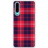 P30 Tartan Rouge 2 Bedrukt siliconen hoesje