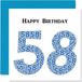 Leuke Shapecloud Leuke 58e verjaardagskaarten voor mannen - Happy Birthday Card voor papa mama opa oppas oma oom tante neef vriend, 145 mm x 145 mm wenskaarten