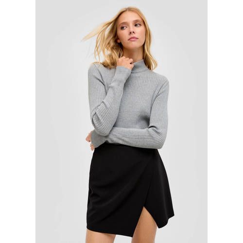 Q/S by s.Oliver rib knit sweater grey