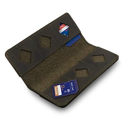 MegaGear SD-kaarthouder - leer - groen