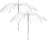 Merkloos / Sans marque Paraplus 3x Transparant plastic paraplu's 90 cm